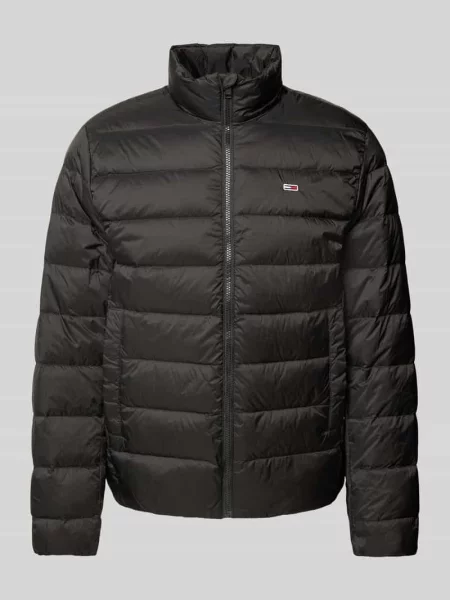 Długa kurtka jeansowa Tommy Jeans z długim rękawem czarna