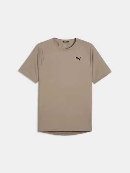 Спортивна футболка PUMA M Pwrmode Tee комбінований верх бежевий