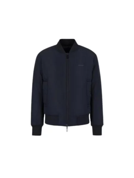 Kurtka bomber Emporio Armani dwustronny niebieski