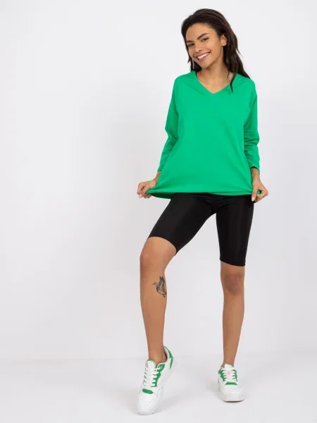 Bluză Fashionhunters din dantelă verde