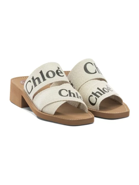 Klapki mules Chloe białe