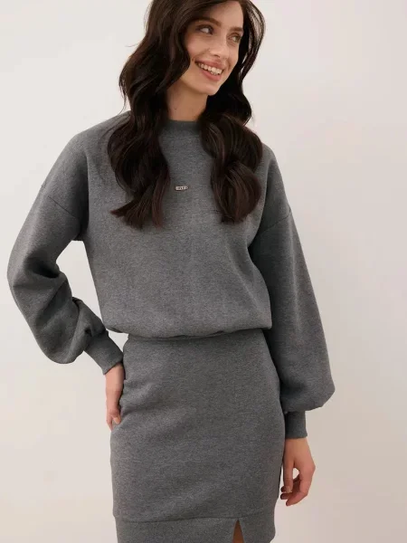 Bizuu sukienka CAGLIARI mini oversize CAGLIARI GRAFITOWY szary