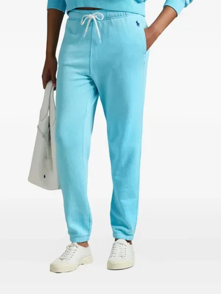 Pruhované dlouhé oblekové kalhoty Polo Ralph Lauren modré