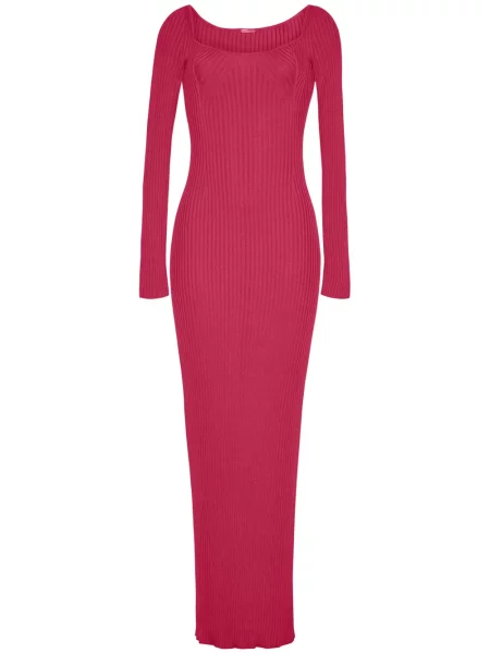 Rochie maxi Adam Lippes de mătase roz