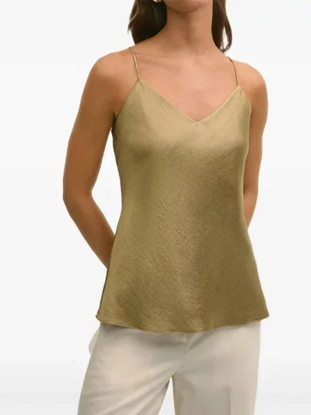 Top Brooks Brothers cu decolteu în V auriu