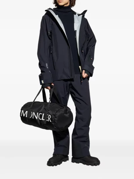 Geacă Moncler Grenoble cu glugă albastru