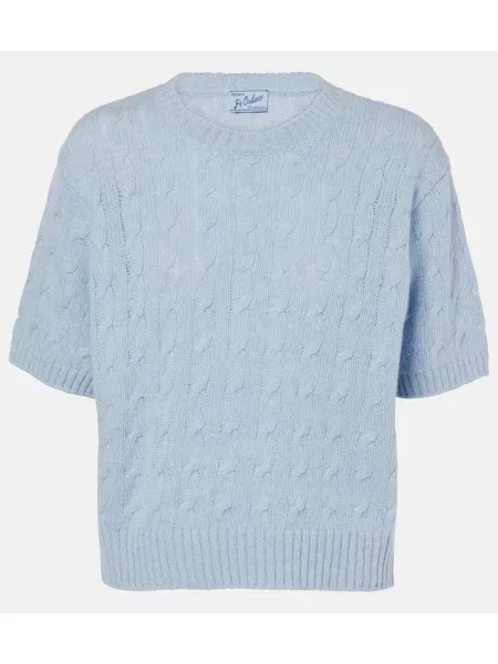 Top Prada iz kašmirja modra