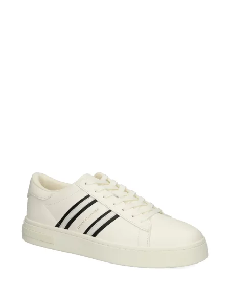 Sneakerși Armani Exchange cu dungi alb