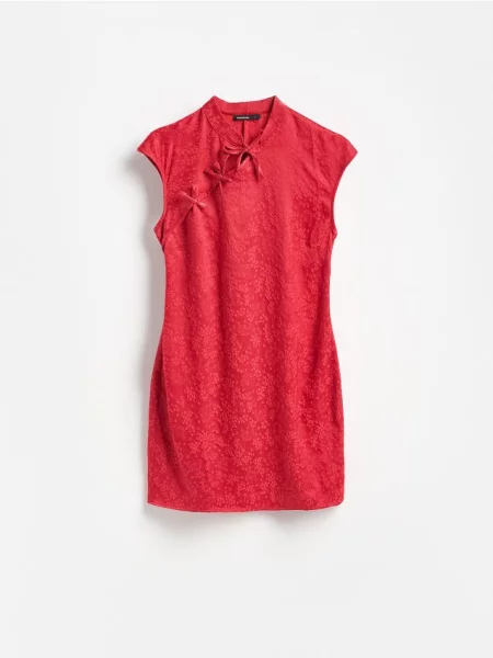 Reserved Rochie cu motiv jacard roșu