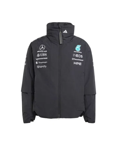ADIDAS PERFORMANCE Λειτουργικό μπουφάν Mercedes-AMG Petronas Formula 1 Team μαύρο λευκό