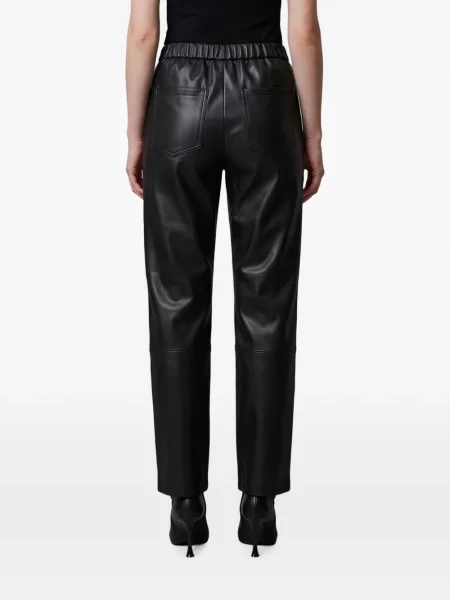 Pantaloni Pariente din piele negru