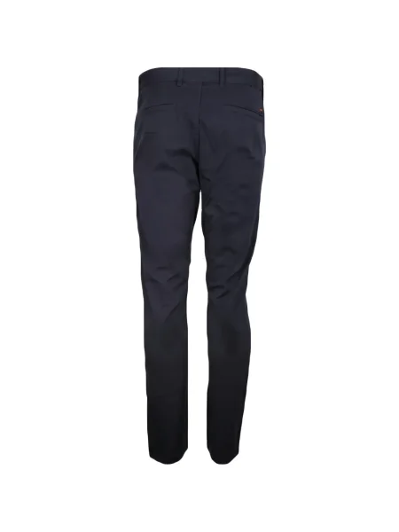 Pantaloni chino Boss cu imagine din țesătură twill albastru