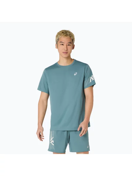 Tricou de alergare pentru bărbați ASICS Icon foggy teal