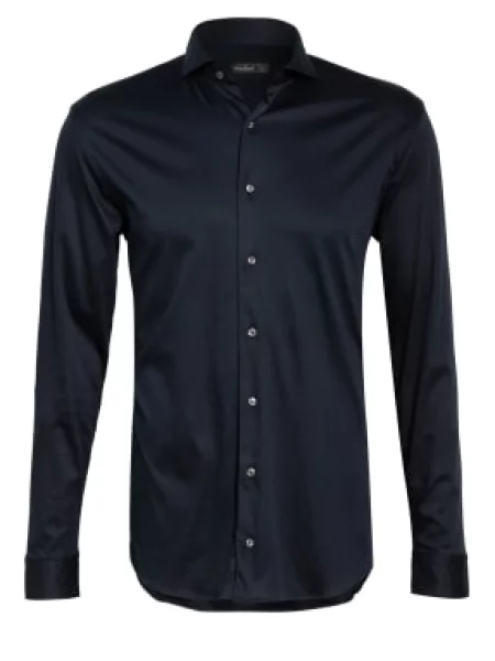 Van Laack Žerzejová Košile Slim Fit tmavě modrá