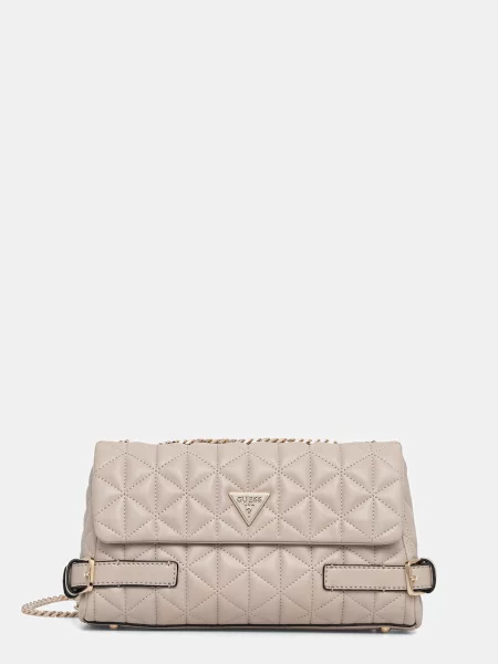 Guess Τσάντα PAISLEIGH μπεζ