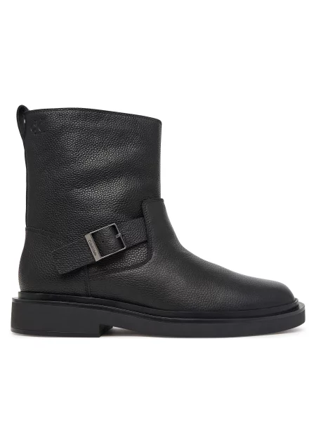 Cizme Calvin Klein Sq Rubber Boot Buckle Lth negru