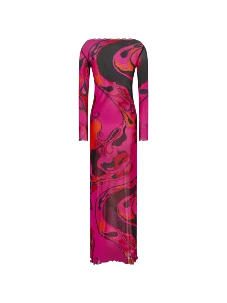Rochie midi Pucci cu imagine roz