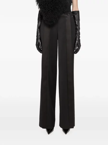 Pantaloni Nissa de lână negru