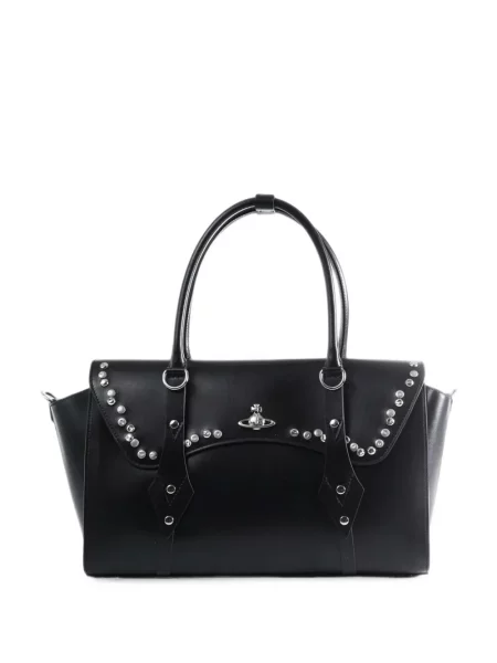 Geantă shopper Vivienne Westwood cu tepi negru