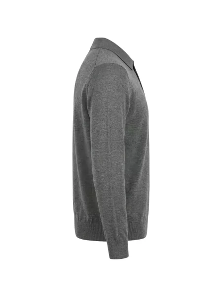 Gulerat tricou polo Tombolini gri