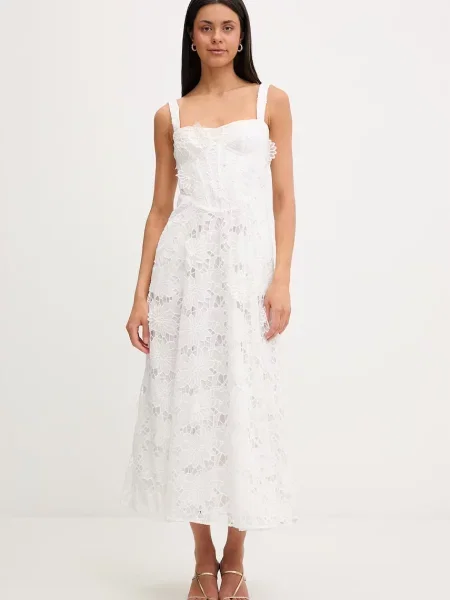 Bardot rochie cu corset alb