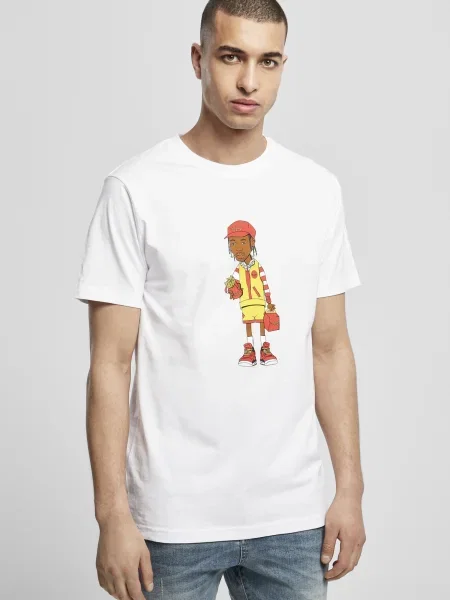 Mister Tee Majica Employee rjava / rumena / rdeča bela