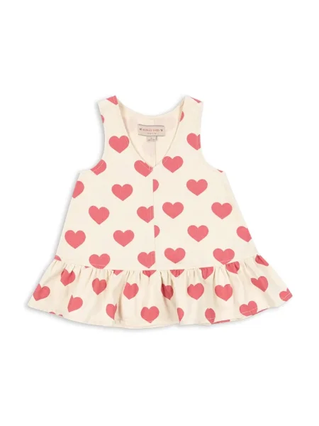 Konges Sløjd Dětské šaty MAGOT DRESS GOTS béžové