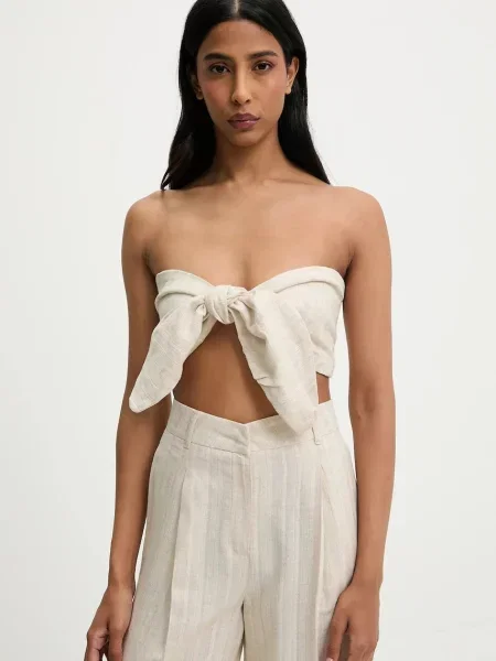 Лляні штани Answear.lab бежеві