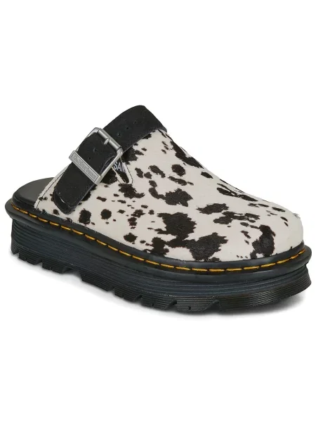 Mules Dr. Martens s potiskom črna