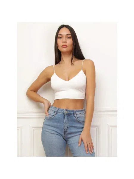 Top La Modeuse alb