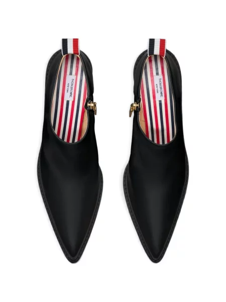 Cizme scurte Thom Browne din piele negru