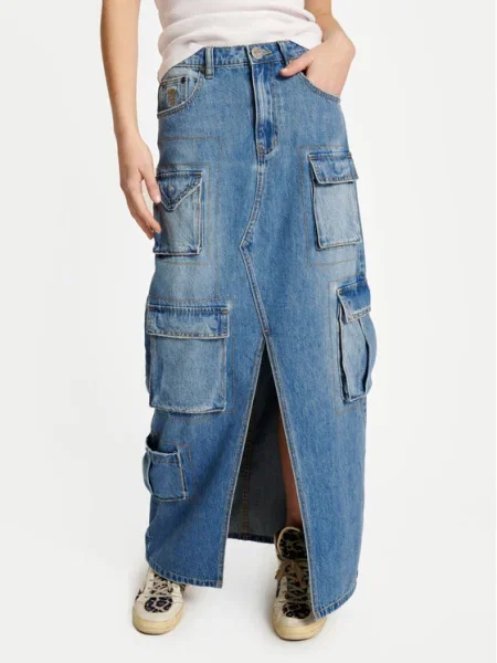 One Teaspoon Fustă de blugi albastru