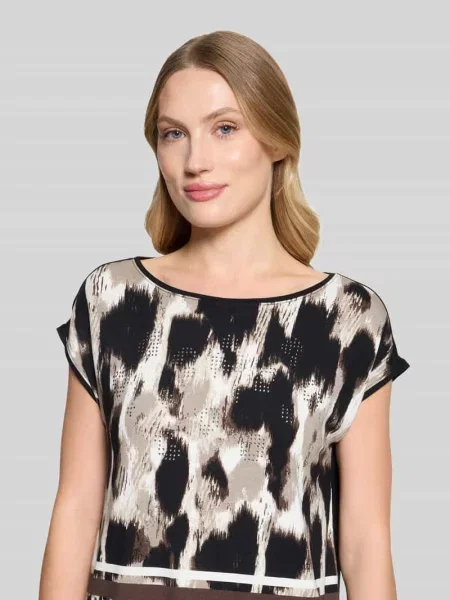 Męski t-shirt o kroju regular fit z przyszytym brzegiem Betty Barclay
