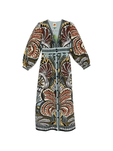 Rochie Farm Rio cu imagine cu decolteu în V de costum