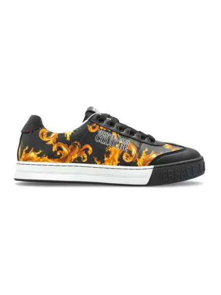 Sneakersy Versace Jeans Couture skórzane czarne