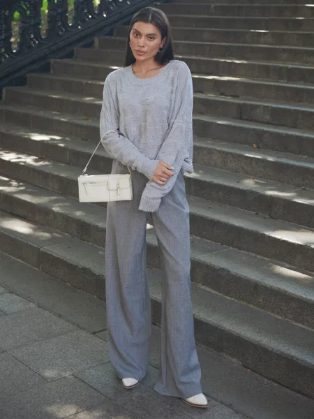 Джемпер Seventeen світло-сірий бавовна/акрил сірий