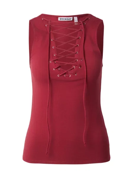 WEEKDAY Top Jay cranberry roșu