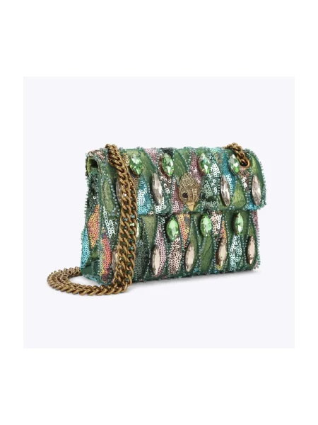 Geantă Kurt Geiger London cu paiete verde