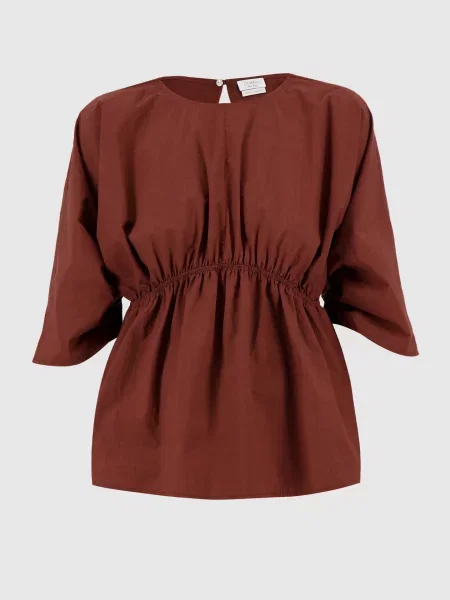 Блуза з вирізом на спині Deveaux помаранчева