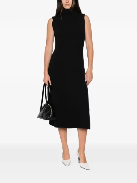 Rochie midi Magda Butrym fără mâneci negru