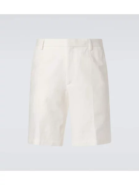 Pantaloni scurți Zegna de in alb