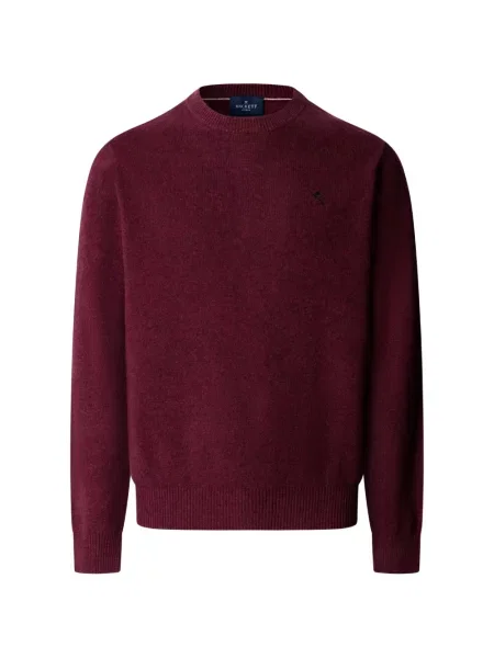 Hanorac crewneck Hackett London cu decolteu rotund roșu