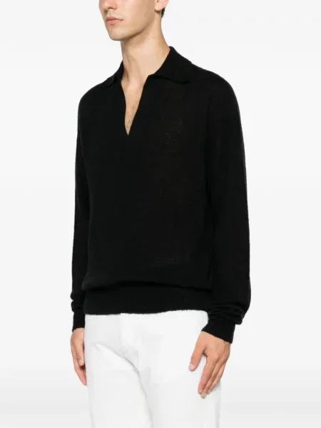 Pulover Tom Ford cu decolteu în V negru