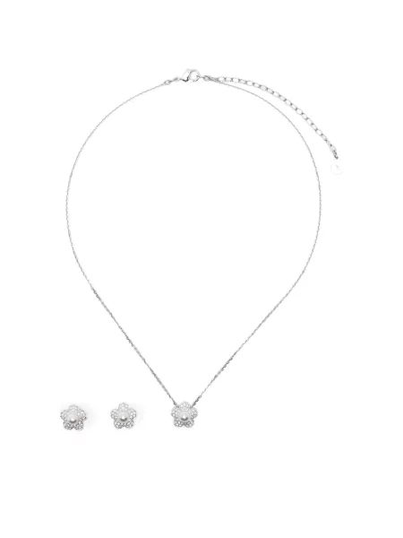 Colier Swarovski cu model floral de cristal