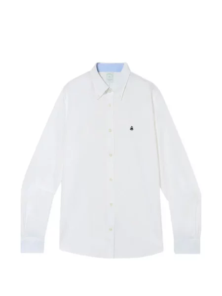 Cămașă Brooks Brothers din țesătură twill alb