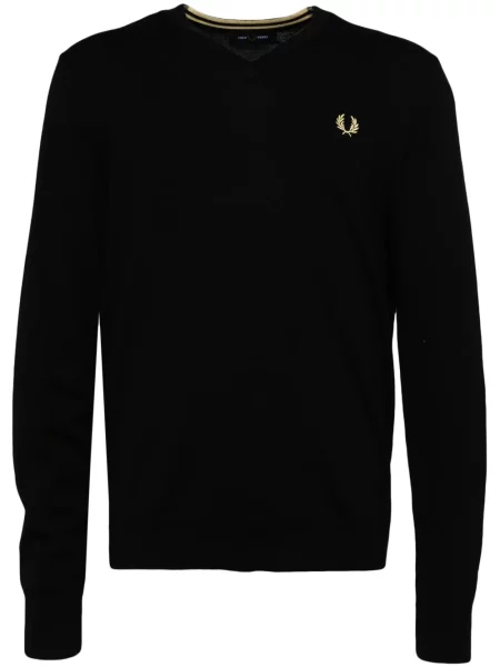 Pulover Fred Perry cu broderie cu decolteu în V
