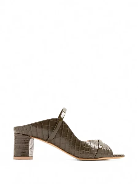 Papuci tip mules Malone Souliers din piele verde
