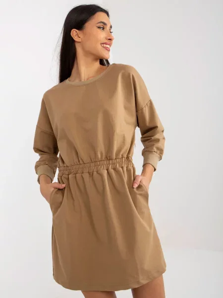 Rochie mini Fashionhunters de costum bej