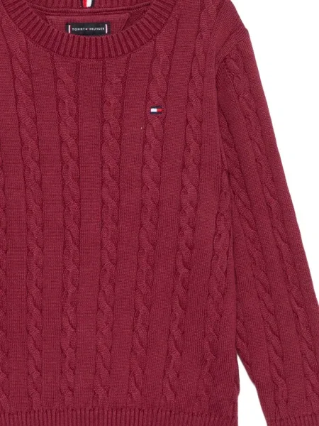 Sweter dziecięcy Tommy Hilfiger czerwony