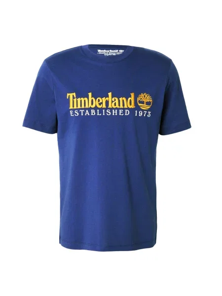 TIMBERLAND Tricou ESTABLISHED albastru marin / portocaliu închis alb